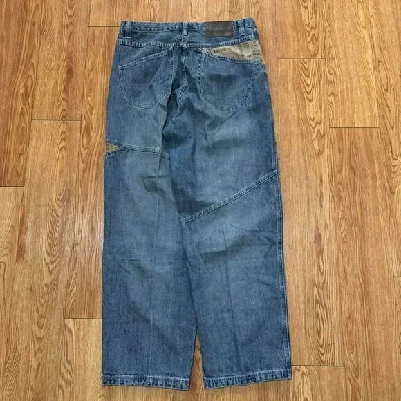 SouthPole Jeans Baggy Patchwork Y2K Skater Rare Denim Size 34 34x31 - Picture 2 of 8